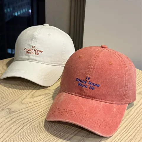 Unisex Cotton Baseball Cap Letter Embroidery Adjustable Casual Dad Hat Sun Protection Sports Cap For Men Women
