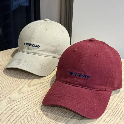 American Vintage Washed Cotton Baseball Cap Unisex Outdoor Sun Protection Embroidered Letter Casual Hat