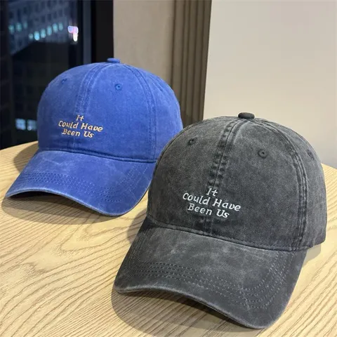 Unisex Cotton Baseball Cap Letter Embroidery Adjustable Casual Dad Hat Sun Protection Sports Cap For Men Women