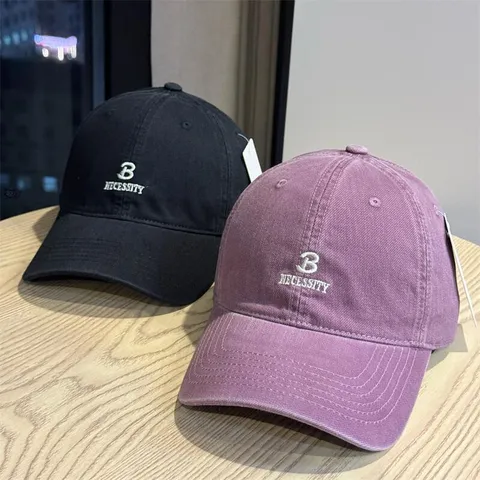 Unisex Washed Cotton Baseball Cap Letter Embroidery Adjustable Casual Sun Protection Dad Hat For Outdoor Daily Wear