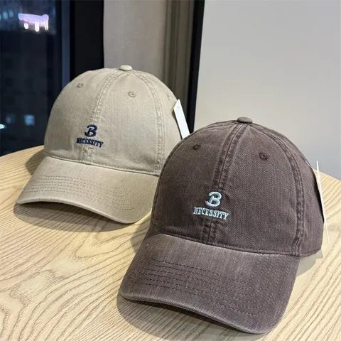 Unisex Washed Cotton Baseball Cap Letter Embroidery Adjustable Casual Sun Protection Dad Hat For Outdoor Daily Wear