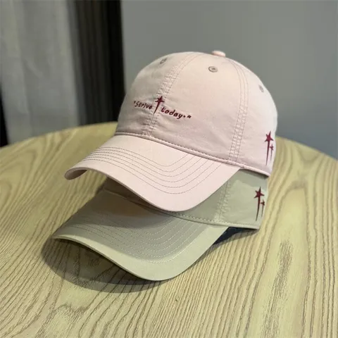Casual Cotton Baseball Cap Women Men Adjustable Soft Top Snapback Hat Embroidered Letter Sun Protection Hat