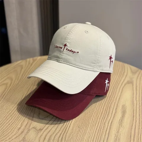 Casual Cotton Baseball Cap Women Men Adjustable Soft Top Snapback Hat Embroidered Letter Sun Protection Hat