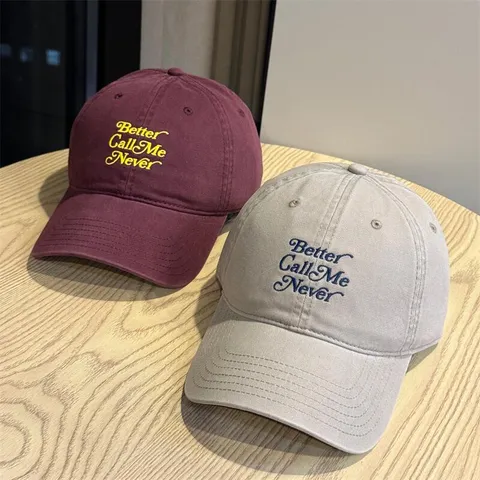 Damen Lässige Baumwolle Buchstabe Stickerei Baseballkappe Verstellbare Outdoor Sonnenschutz Weiche Oberseite