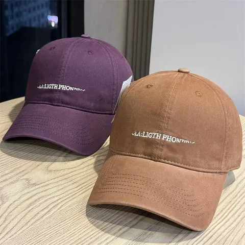 Unisex Cotton Baseball Cap Letter Embroidery Casual Adjustable Sun Hat Fashion Outdoor Sports Hat For Men Women