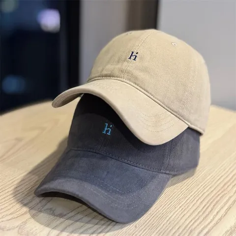 Vintage Washed Cotton Baseball Cap For Men Women Adjustable Soft Top Breathable Letter Embroidered Dad Hat