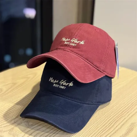 Unisex Cotton Baseball Cap Adjustable Embroidered Letter Sun Protection Casual Sports Hat For Men And Women