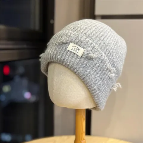 Women Winter Warm Knitted Beanie Hat Casual Slouchy Solid Color Cuff Skull Cap Thick Soft Stretchy Daily Hat