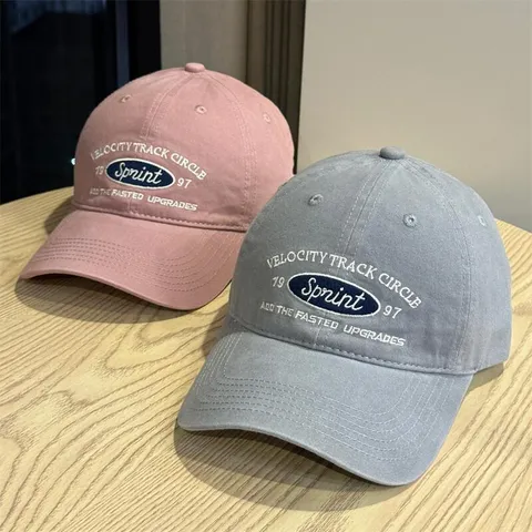 Casquette de Baseball en Coton Unisexe Broderie de Lettres Réglable Dessus Souple Chapeau de Soleil Extérieur Décontracté Pour Hommes Femmes