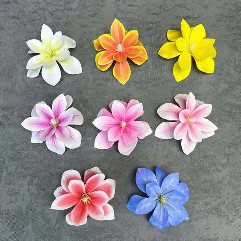 Teste di Fiori di Magnolia Artificiali Stampate in 3D PU Fiori Fatti a Mano Forcina Corsage Decorazione