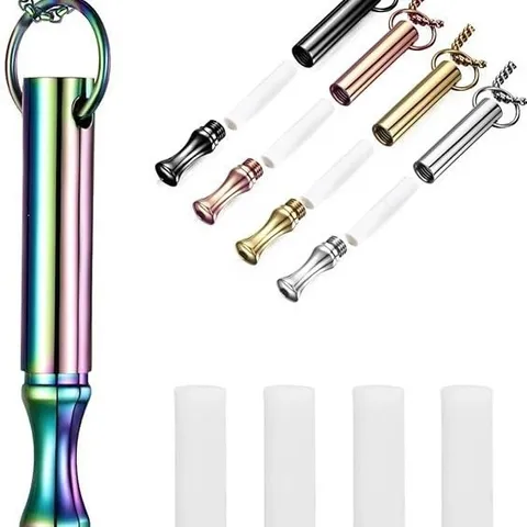 Stainless Steel Meditation Breathing Whistle Pendant Necklace Anxiety Relief Stress Relief Jewelry For Unisex