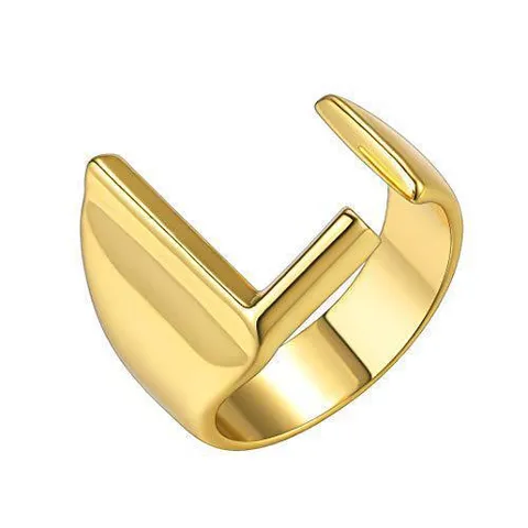 Minimalistische Koperen Letter Open Verstelbare Ring Verguld Alfabet Initiaal Vingerringen Mode Sieraden Voor Vrouwen