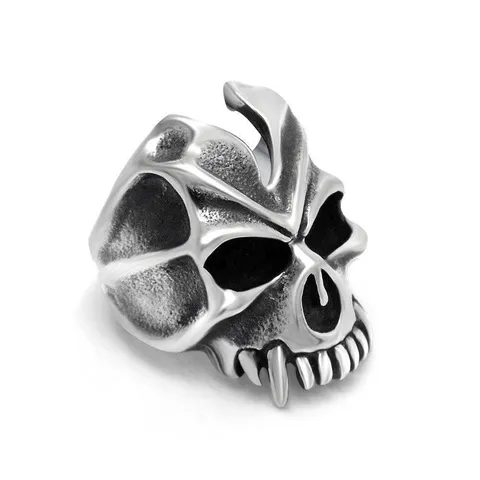 Vintage Punk Retro Monster Skull Ring For Men Gothic Halloween Biker Open Finger Ring Alloy Fashion Jewelry Gift