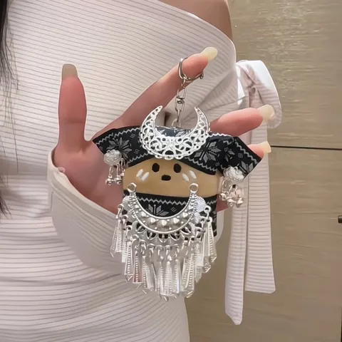 Miao Ethnische Kartoffel Puppe Plüsch Anhänger Süß Handgemacht Legierung Tasche Anhänger Schlüsselring Dekoratives Geschenk Für Frauen