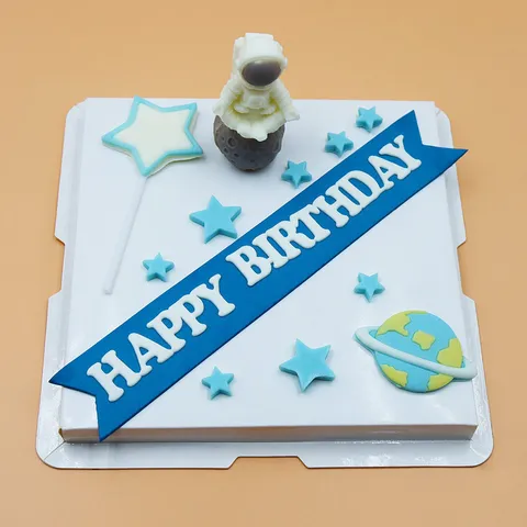 Set Topper per Torta Astronauta Spaziale Decorazione di Cioccolato Galassia per Festa di Compleanno Bambini Decorazione Dessert