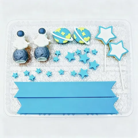 Set Topper per Torta Astronauta Spaziale Decorazione di Cioccolato Galassia per Festa di Compleanno Bambini Decorazione Dessert