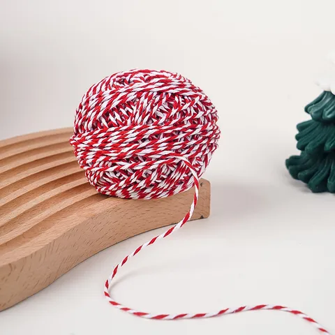 Christmas Cotton Twine Hemp Rope Paper String DIY Gift Wrapping Packing Cord Holiday Craft Decoration String
