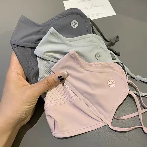 Damen Sommer Sonnenschutz Maske Atmungsaktiv UV Schutz Gesichtsbedeckung Outdoor Anti-UV Sonnenschutzmaske