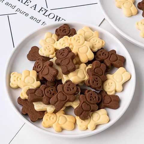 Decorazione per Torta di San Valentino Simpatico Orsetto Cartone Animato Biscotto Cottura Dessert Mousse Torta Ornamento Festa Tavolo