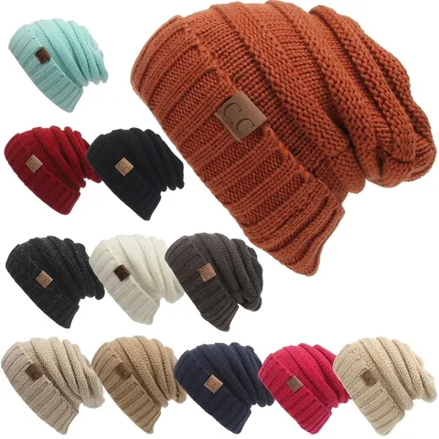 Winter Warm Knit Beanie For Men Women Solid Ribbed Cuffed Beanie Hat Outdoor Thermal Slouchy Skull Cap Everyday Headwear