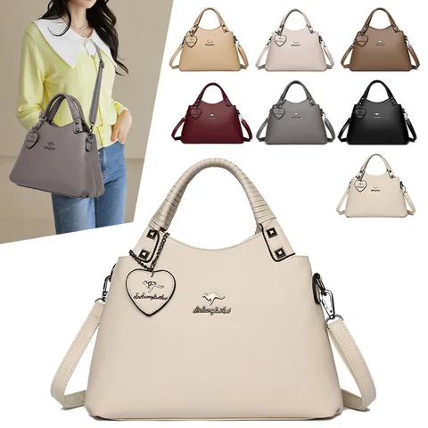Sac Fourre-tout pour Femmes en Cuir PU Mode Navetteur Sac à Main Grande Capacité Sac à Bandoulière Avec Poignée Plissée