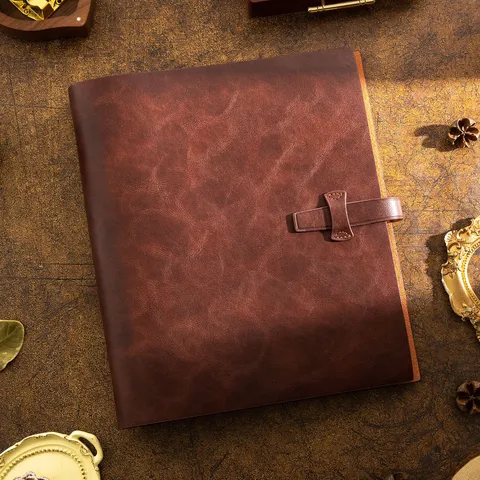Faux Leather 4x6 Photo Album DIY Scrapbook Vintage Loose Leaf Memory Book for Travel Baby Family Wedding Gift