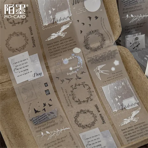 Momo Matte PET Tape Realm Of Silhouettes Series Retro Literary Ins Style Journal Decorative Tape Stationery Supply