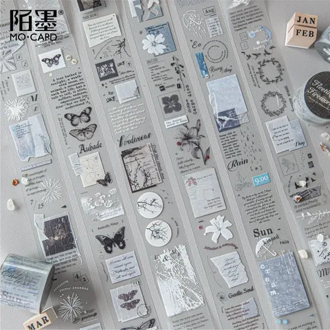 Momo Matte PET Tape Realm Of Silhouettes Series Retro Literary Ins Style Journal Decorative Tape Stationery Supply