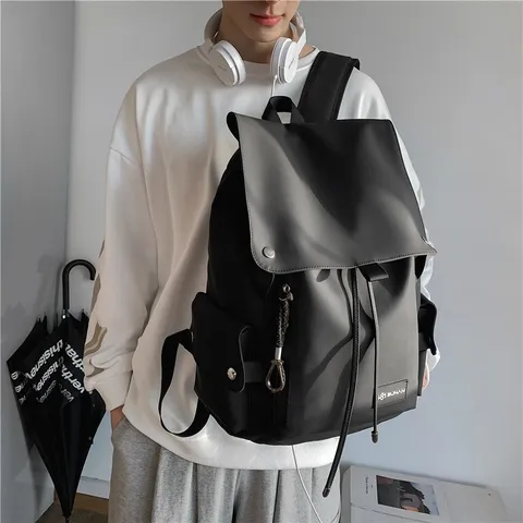 Casual PU Lederen Rugzak Grote Capaciteit Reizen Schooltas Waterdichte Street Style Dagrugzak Voor Dames En Heren