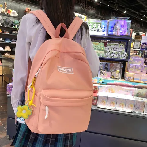 Casual Nylon Rugzak Grote Capaciteit Schooltas College Stijl Reizen Daypack Met Voorvak Voor Vrouwen En Mannen