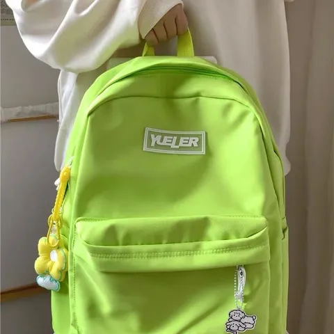Casual Nylon Rugzak Grote Capaciteit Schooltas College Stijl Reizen Daypack Met Voorvak Voor Vrouwen En Mannen