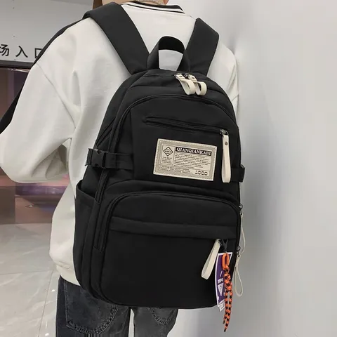 Casual Nylon Rugzak Voor Dames Grote Capaciteit Schooltas Waterdicht Reizen Daypack Met Meerdere Zakken