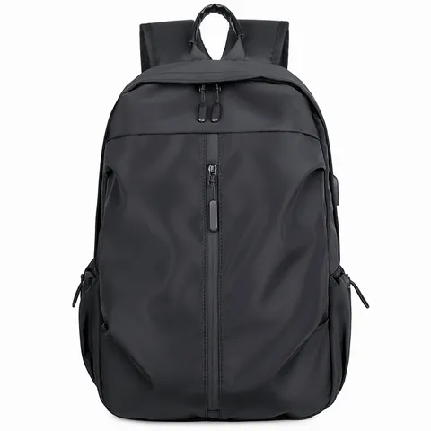 Sac à Dos Décontracté d'Affaires pour Hommes en Nylon Imperméable Voyage École avec Port de Charge USB