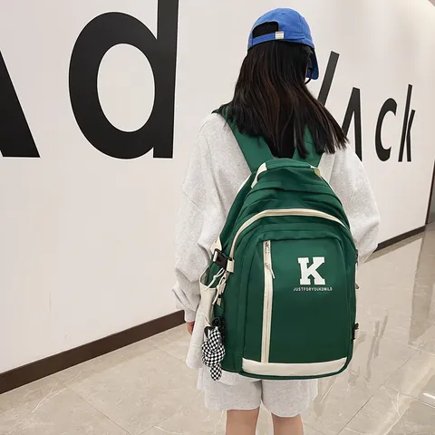 Japanse Ins Stijl Minimalistische College Student Rugzak Grote Capaciteit Waterdichte Nylon Schooltas Unisex Casual Bookbag