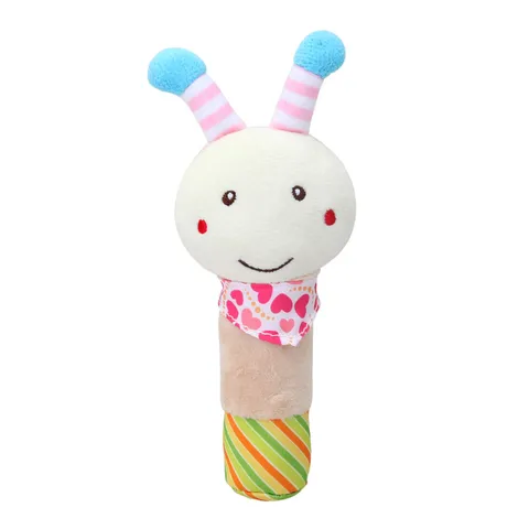 Baby Rattle Plush Toy Cute Animal Newborn Early Education Soft Stuffed Toy Infant Hand Bell Rattles Rattle Stick Toy
