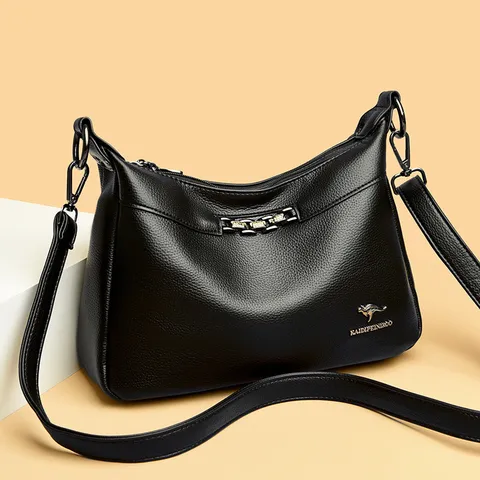 Dames Casual PU Leer Schoudertas Grote Capaciteit Crossbody Tas Mode Handtas