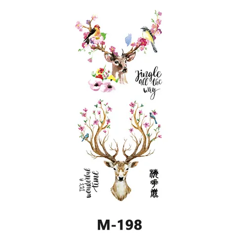 Autocollant Tatouage Temporaire Imperméable Motif Floral Animal Dragon Scorpion Art Corps Maquillage