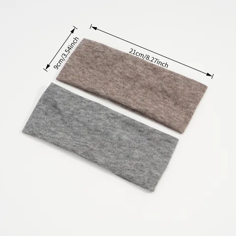 Women Retro High Elastic Solid Color Knit Headband Wide Edge Ribbed Hair Band For Yoga Sports Daily Commute Headwear