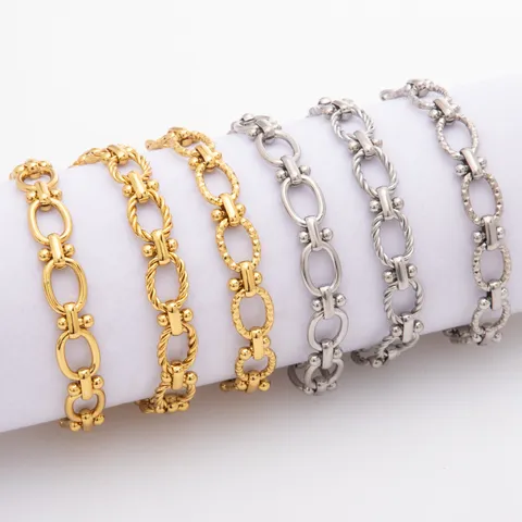 Personalisierte Edelstahl Hantel Link Kette Armband Gold Silber Überzogen U-Link Halskette Fußkettchen Taille Kette Mode Schmuck Für Männer Frauen