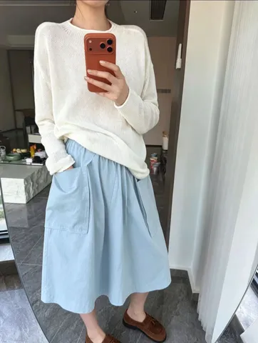 Women Casual Linen Cotton Blend Knitted Top Loose Lazy Style Long Sleeve Knitwear Round Neck Solid Color Breathable Smock Top