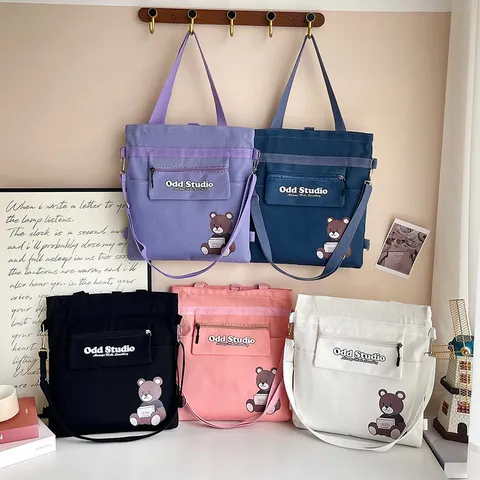 Damen Canvas Rucksack Umhängetasche Große Kapazität College Stil Bedruckt Lässig Daypack Mehrzweck Tasche