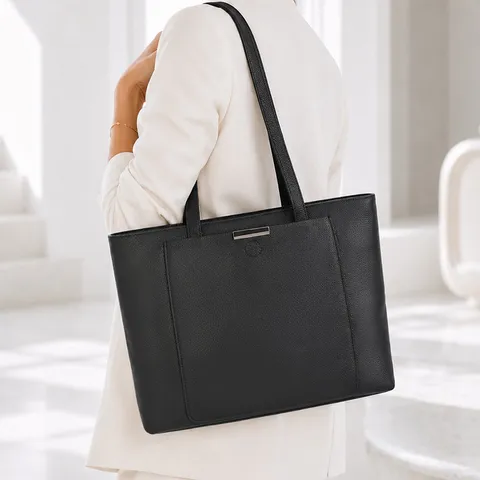 Large Capacity Commuting Tote Bag Genuine Leather Women Handbag Fashion Minimalist Top Layer Cowhide Shoulder Bag