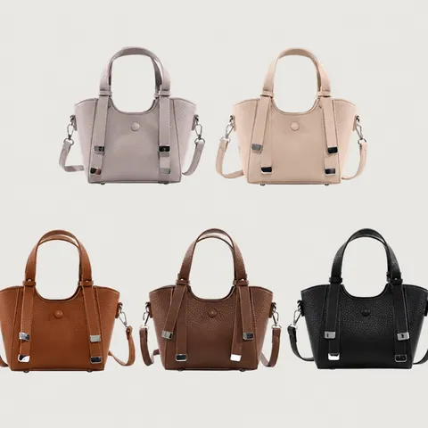 Damen PU Leder Tragetasche Große Kapazität Casual Pendeln Handtasche Umhängetasche Mit Süßem Bärenanhänger