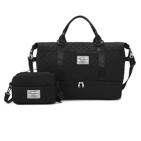 Große Kapazität Reisetasche Set Oxford Stoff Gesteppt Wasserdichte Duffle Bag Mit Kleine Tasche Reisegepäck Set