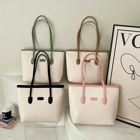 Damen Große Kapazität PU Leder Tragetasche Mode Geprägte Umhängetasche Lässige Pendler Handtasche Elegante Henkeltasche