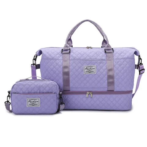 Große Kapazität Reisetasche Set Oxford Stoff Gesteppt Wasserdichte Duffle Bag Mit Kleine Tasche Reisegepäck Set