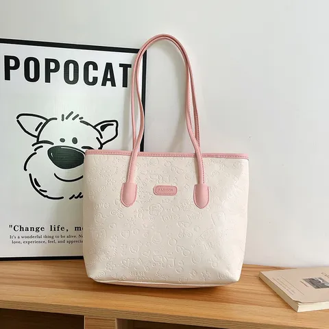 Damen Große Kapazität PU Leder Tragetasche Mode Geprägte Umhängetasche Lässige Pendler Handtasche Elegante Henkeltasche