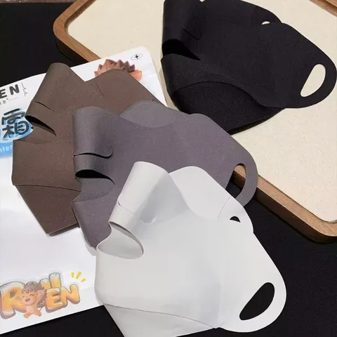 Winter Windproof Warm Cycling Face Mask Outdoor Sports Breathable Half Face Cover Unisex Solid Color Polyester Facemask