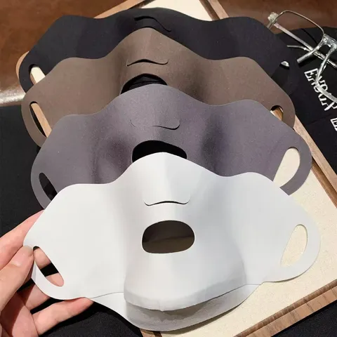 Winter Windproof Warm Cycling Face Mask Outdoor Sports Breathable Half Face Cover Unisex Solid Color Polyester Facemask