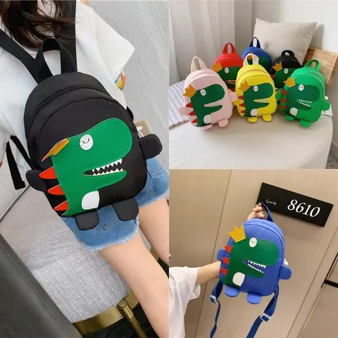 Kinder Cartoon Dinosaurier Rucksack Süße Nylon Leichte Schultasche Für Kleinkinder Jungen Und Mädchen